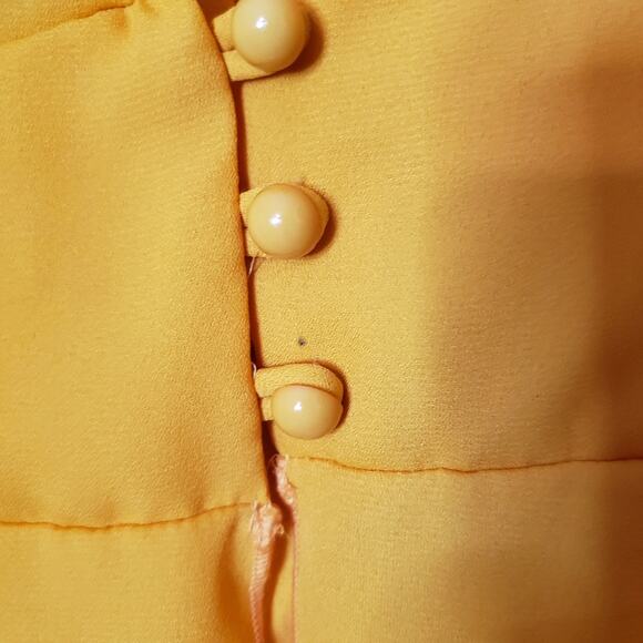 Flowy Fairy Tunic Agaci Mustard Vest Shirt Dress High Low Hem Boho Womens Small - Picture 10 of 10